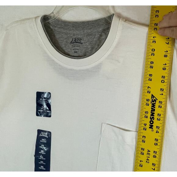 Izod Saltwater Mens XXL White T Shirt Relaxed Chatham Point Tee Soft Stretch - Picture 11 of 12